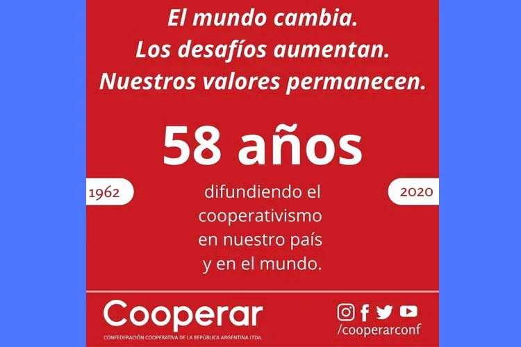 Cooperar celebró sus 58 años de vida