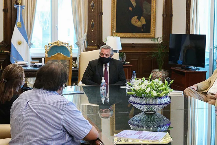 Alberto Fernández recibió a las autoridades de la Coopi