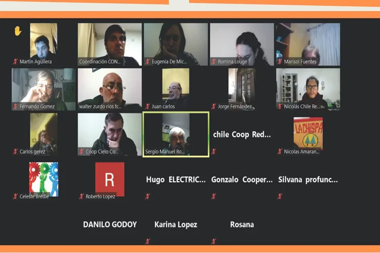 Encuentro virtual entre cooperativas de Argentina, Chile y Uruguay