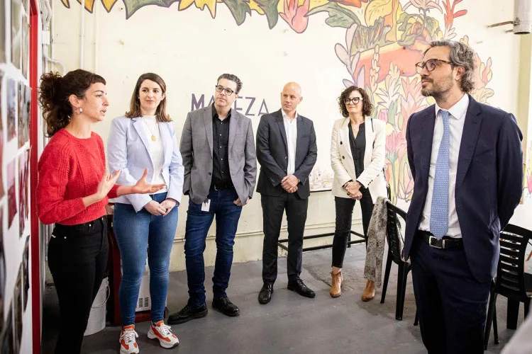 Santiago Cafiero visitó la cooperativa Maleza