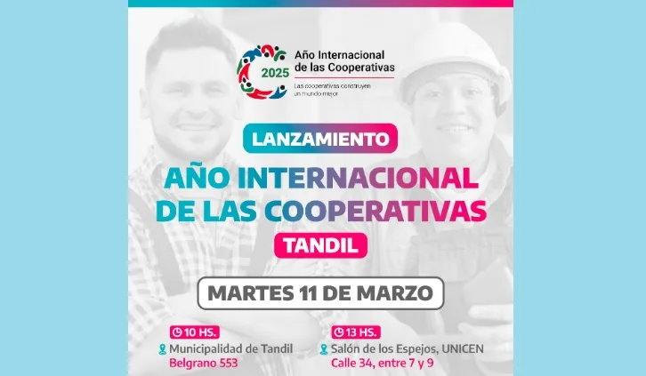El IPAC convoca al lanzamiento del Año Internacional de las Cooperativas y al Encuentro Provincial Rama Infraestructura, Servicios y Trabajo Cooperativo que se realizarán en Tandil
