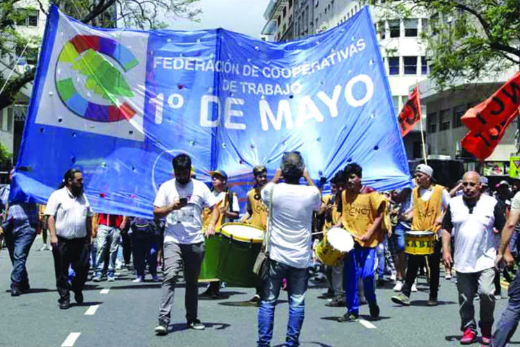 Marcha de la CNCT frente al Ministerio de Producción y Trabajo