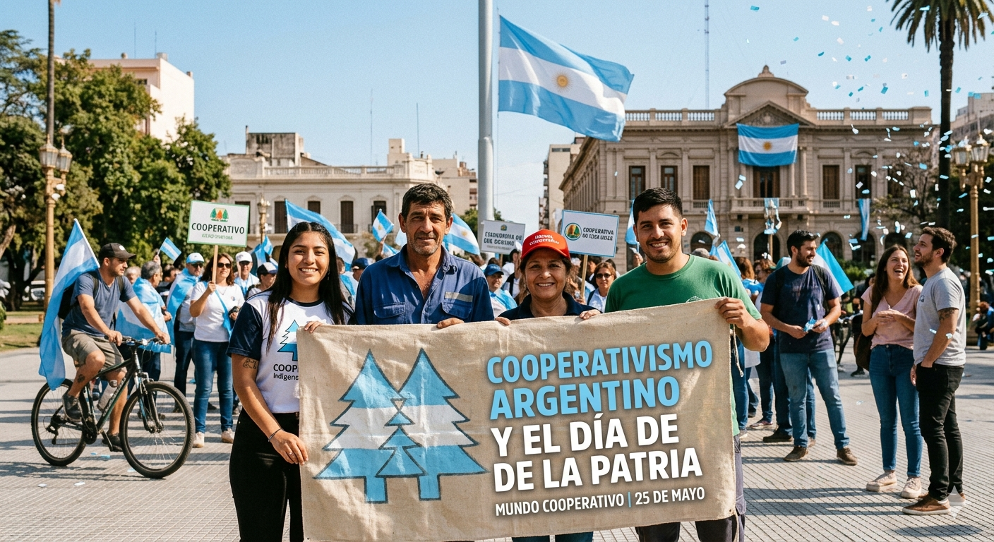 25 de Mayo y cooperativismo: la construcción colectiva como bandera nacional